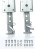 2x Teleskopst�tze f�r Hochlader ANH�NGER klappbar 35-55cm Heckst�tzen St�tzen