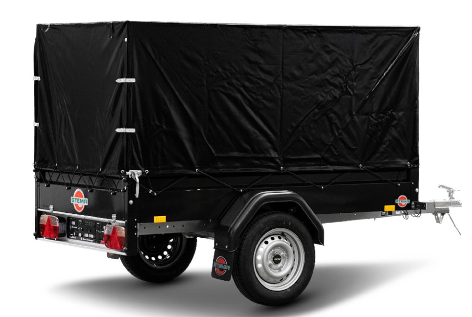 STEMA FT 750 KG Black Edition 201 x 108 x 110 cm Innenhöhe Schwarz  gepulvert pkw anänger - Dein-Anhänger.com