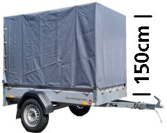 Anhänger kaufen Krefeld/Tönisvorst - Stema Opti 750Kg, mit Hochplane  Kastenmaß ca. 201x108x130 cm Voraussetzung für 100 km/h